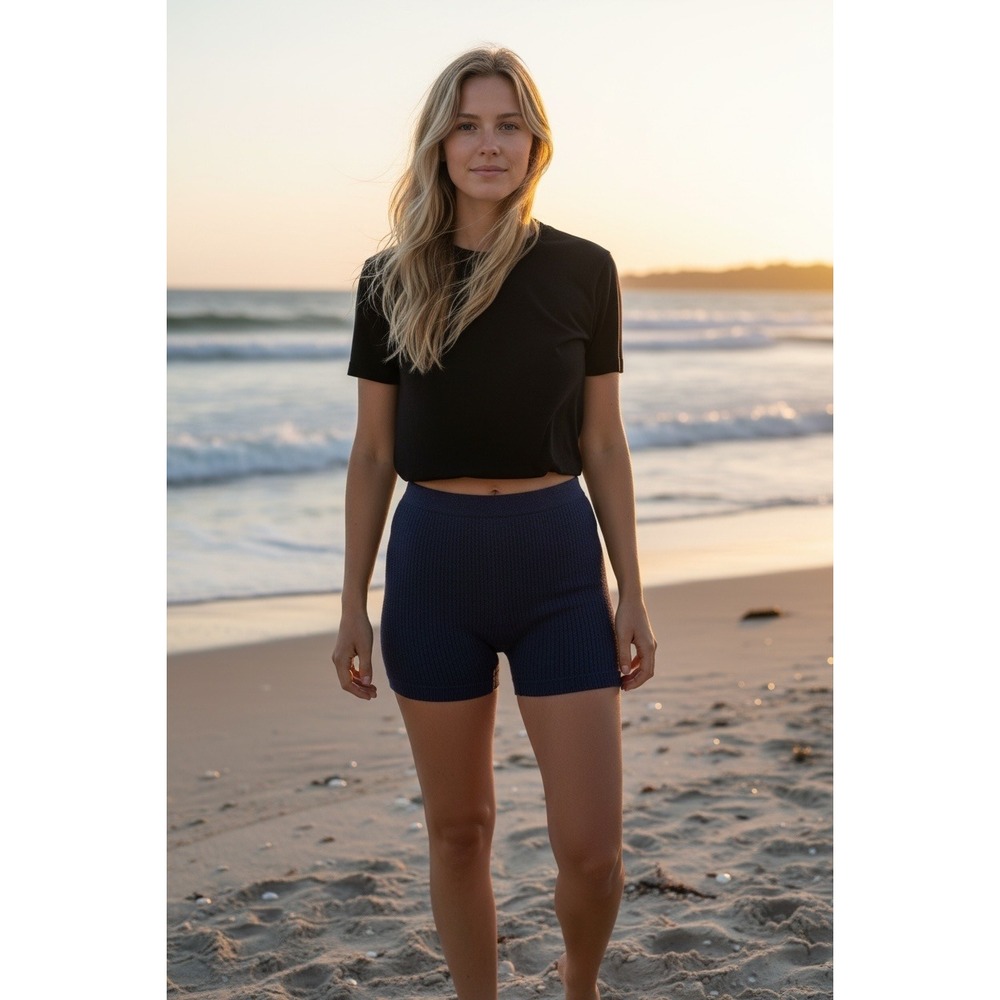 Free People Beach Lounge Shorts Navy XS